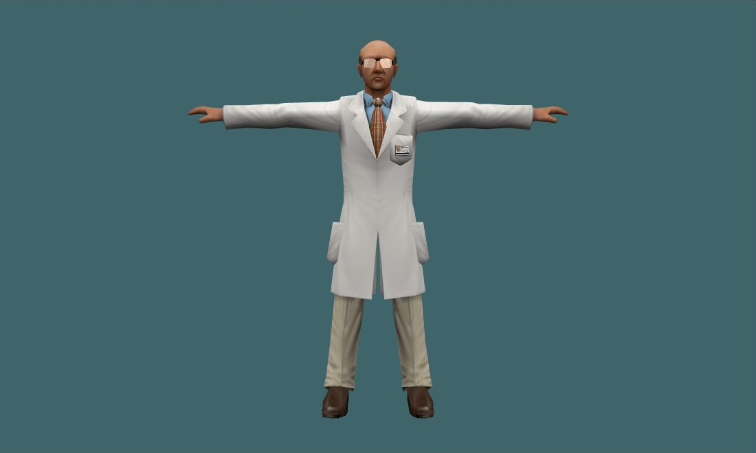 Scientist - Human Model - front - GoldSrc Studio preview