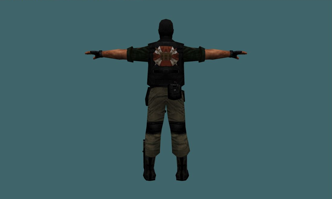 Terror (Umbrella) - Human Model - back - GoldSrc Studio preview