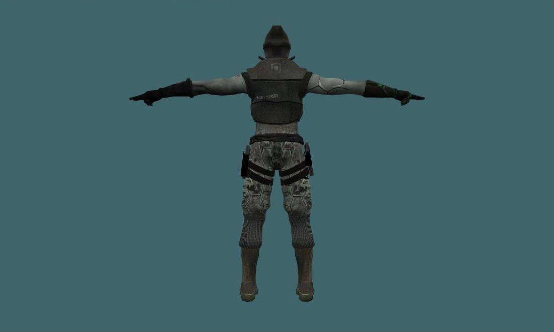Bio Soldier - Human Model - back - GoldSrc Studio preview
