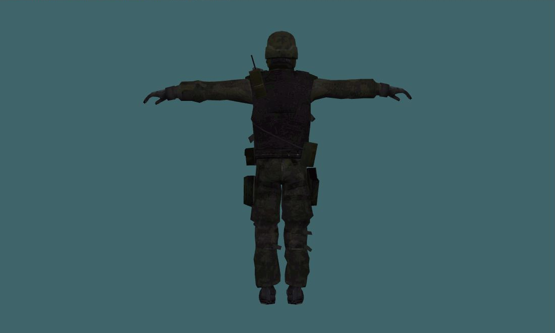 urban — Human Model - back - GoldSrc Studio preview