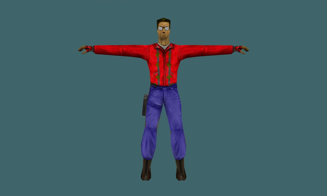 Leet Nukem — Human Model - front - GoldSrc Studio preview