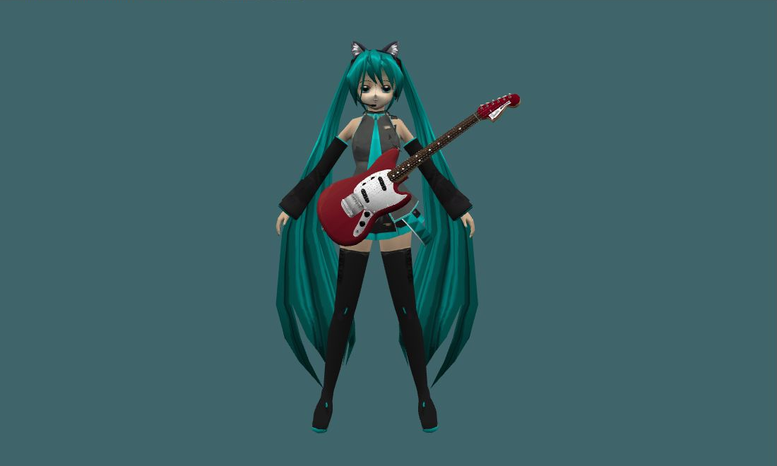 Miku (Rock Star) - Human Model - front - GoldSrc Studio preview