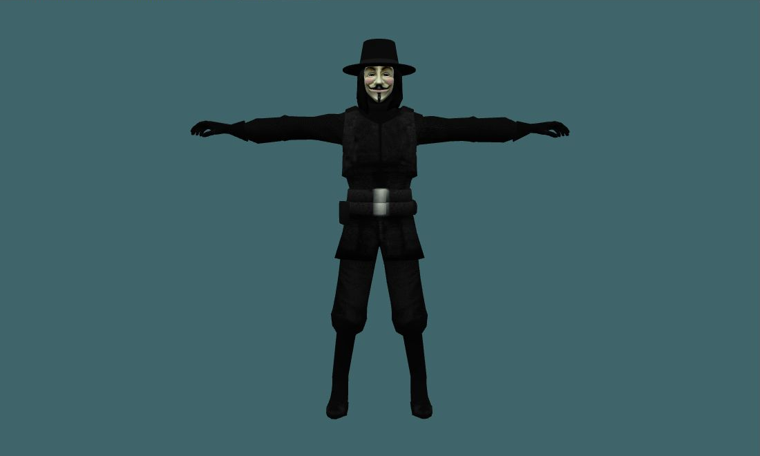 Guy Fawkes - Human Model - front - GoldSrc Studio preview