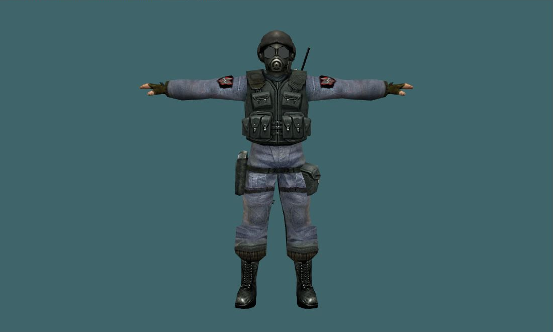 sas — Human Model - front - GoldSrc Studio preview