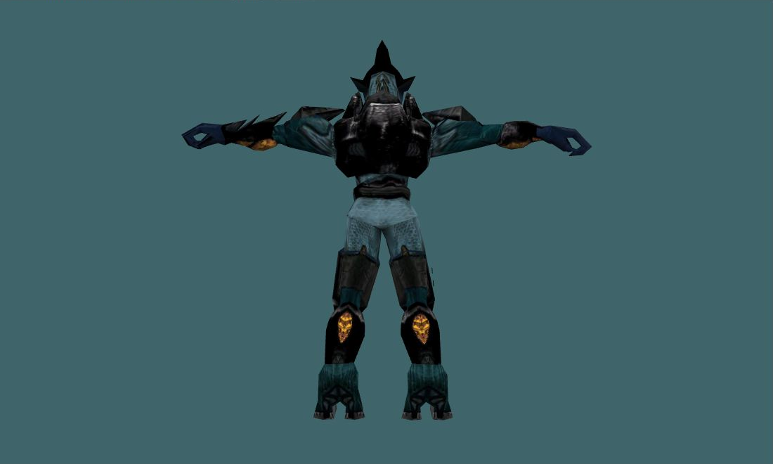 Halo player model — leet — Human Model - back - GoldSrc Studio preview