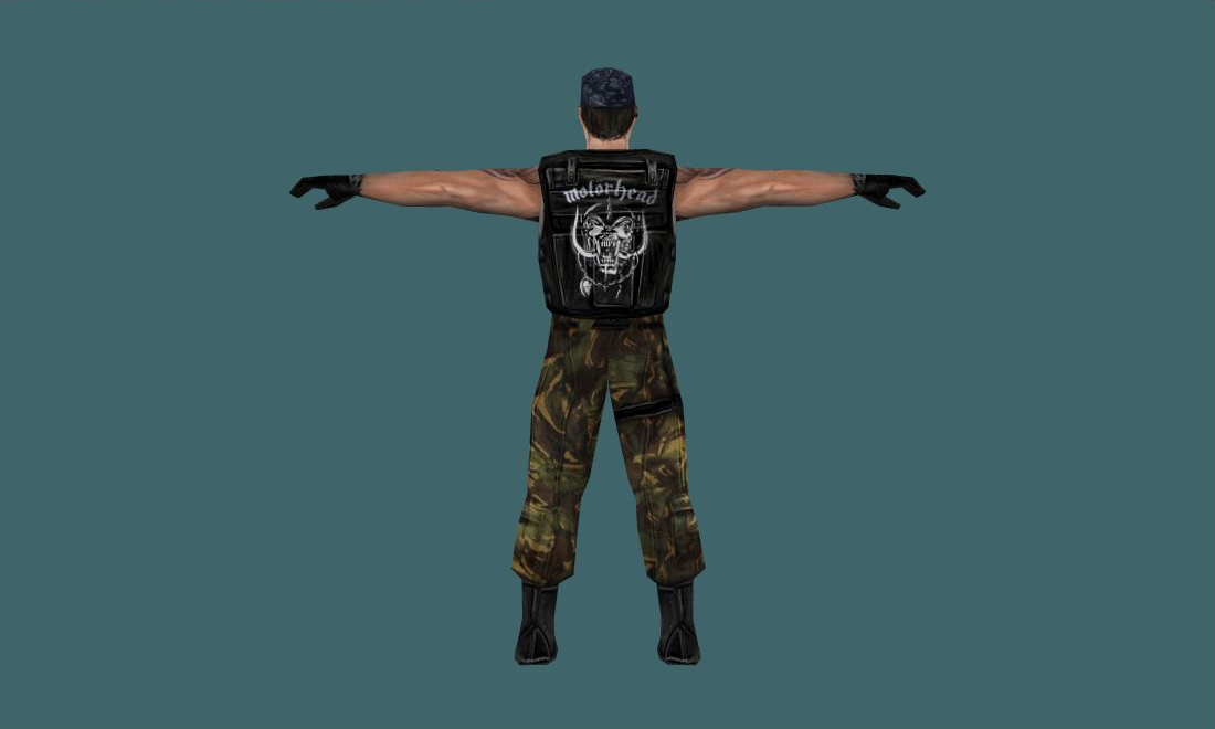guerilla — Human Model - back - GoldSrc Studio preview