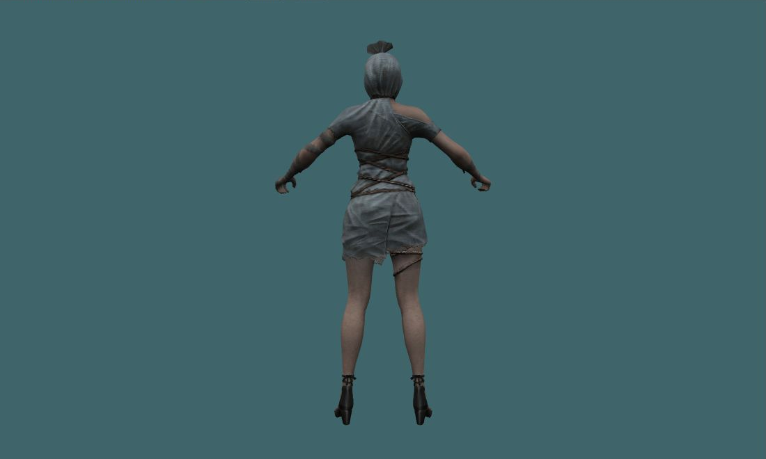 Pocong Chou - Human Model - back - GoldSrc Studio preview