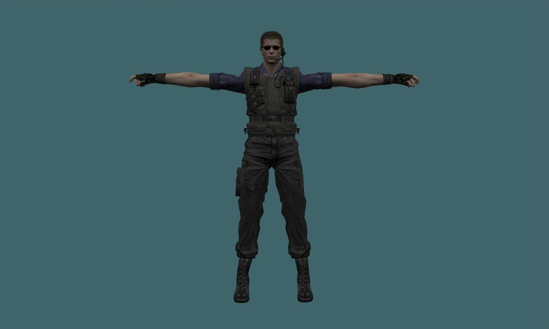 Albert Wesker - Human Model - front - GoldSrc Studio preview