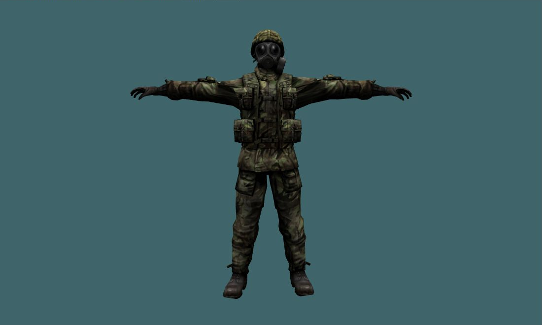 British Soldier - Human Model - front - GoldSrc Studio preview