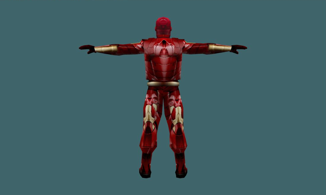 Iron Man - Human Model - back - GoldSrc Studio preview