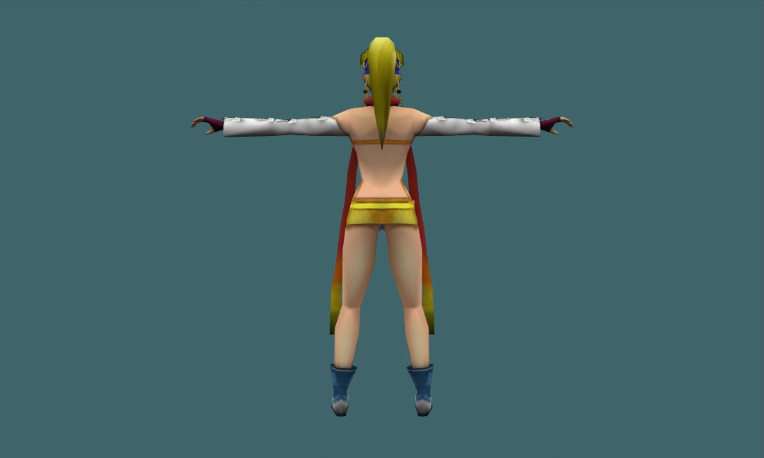 Rikku Girl - Human Model - back - GoldSrc Studio preview