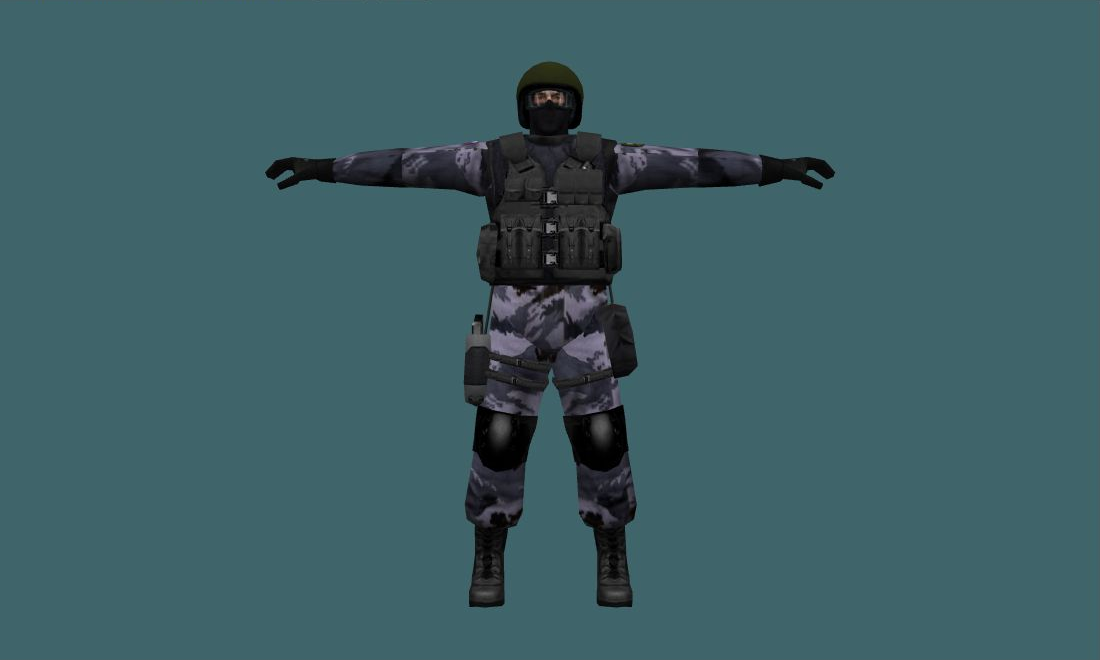 Russian OMON - Human Model - front - GoldSrc Studio preview