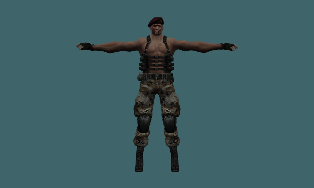 Jack Krauser - Human Model - front - GoldSrc Studio preview
