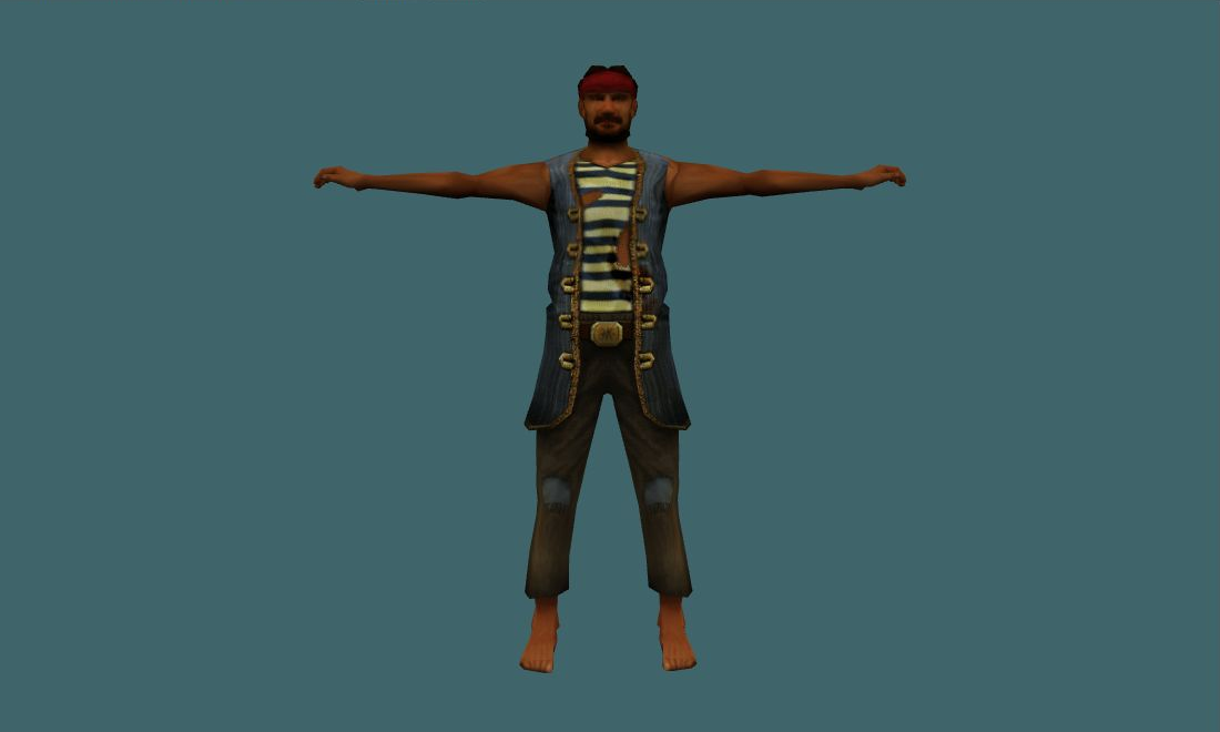 Pirate - Human Model - front - GoldSrc Studio preview