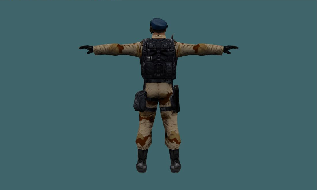GIGN (CSX Piranesi) - Human Model - back - GoldSrc Studio preview