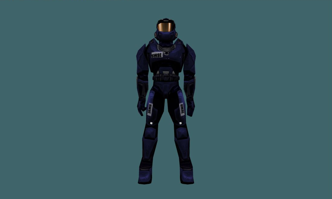 Master Chief (Dark-Blue) - Human Model - front - GoldSrc Studio preview