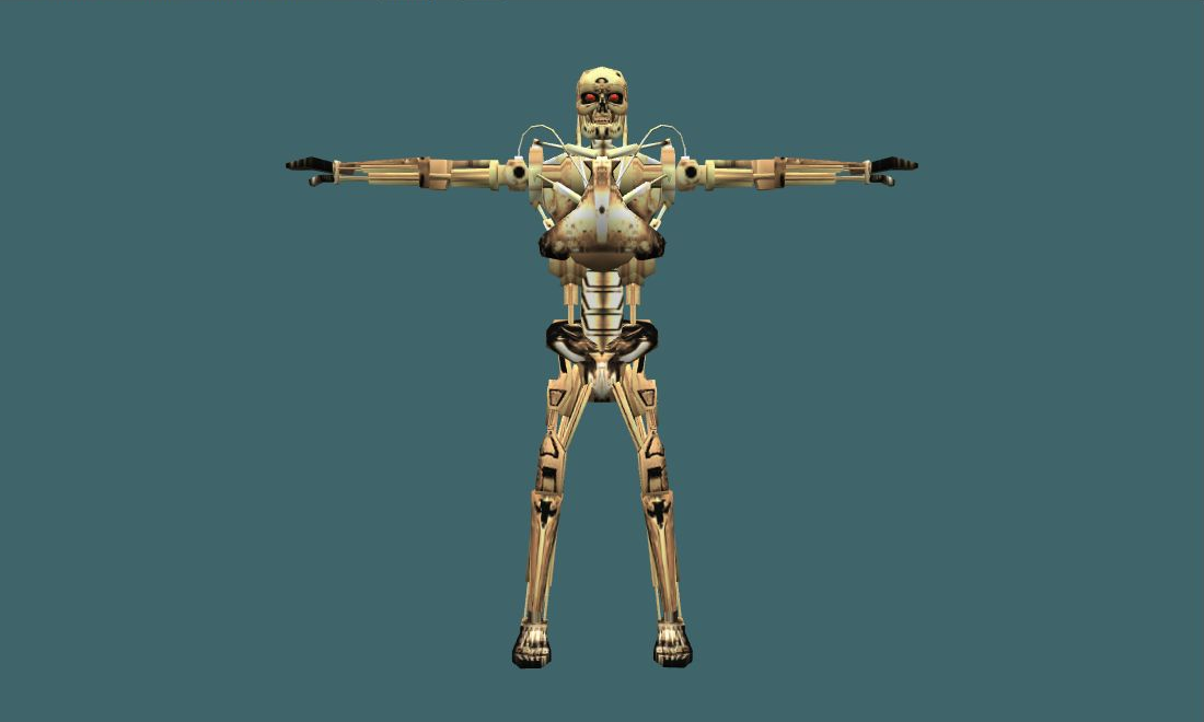 Terminator (Gold) - Human Model - front - GoldSrc Studio preview