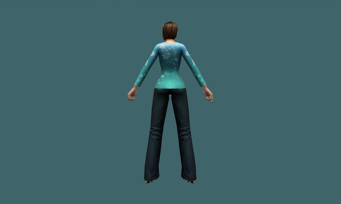 Hari - Human Model - back - GoldSrc Studio preview