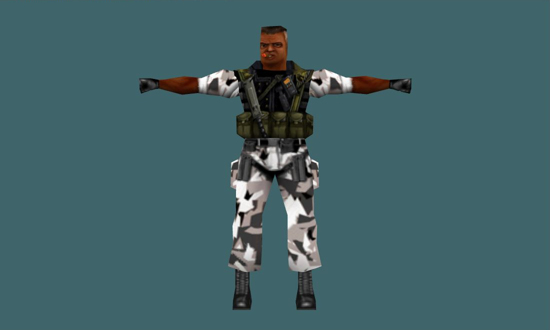 HECU Original from HL1 — gsg9 — Human Model - front - GoldSrc Studio preview
