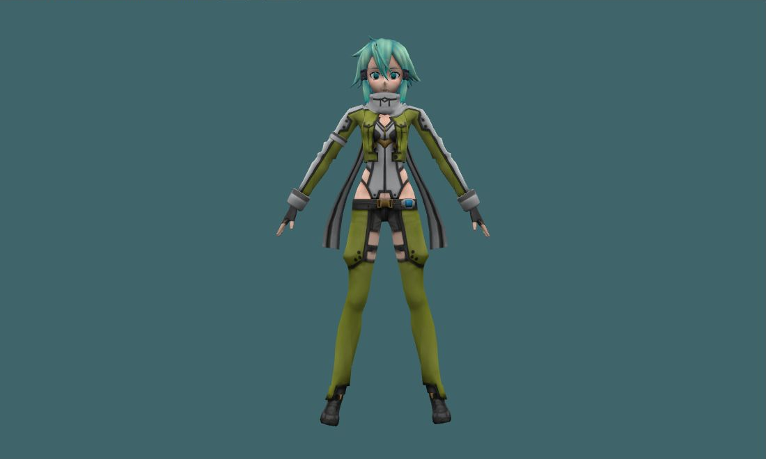 Sinon from SAO - Human Model - front - GoldSrc Studio preview