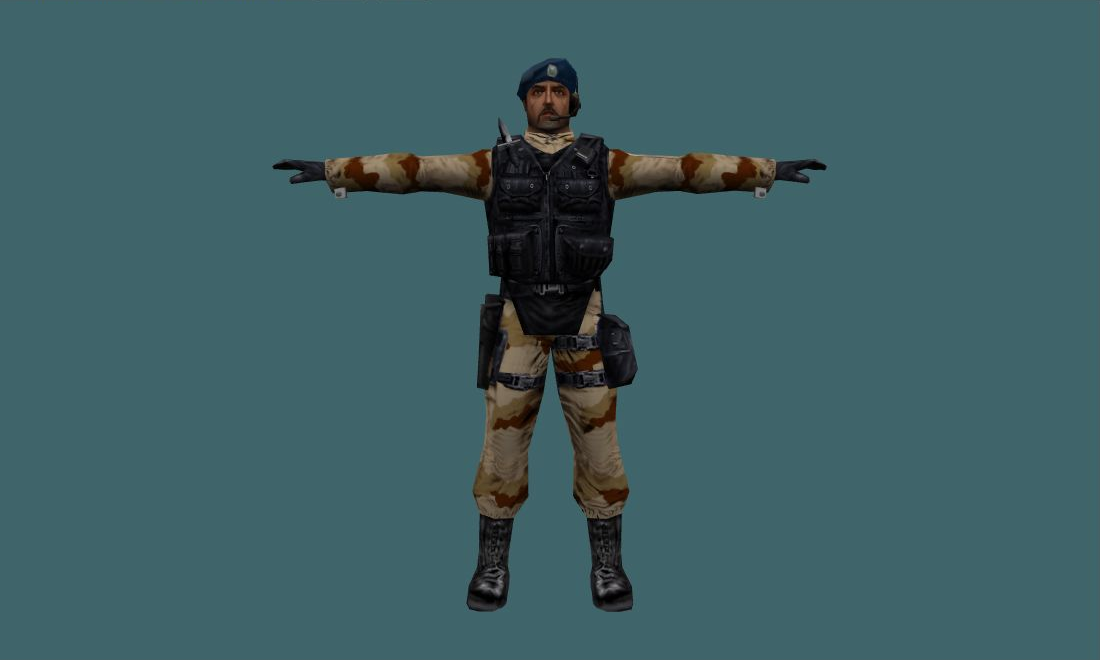 GIGN (CSX Piranesi) - Human Model - front - GoldSrc Studio preview