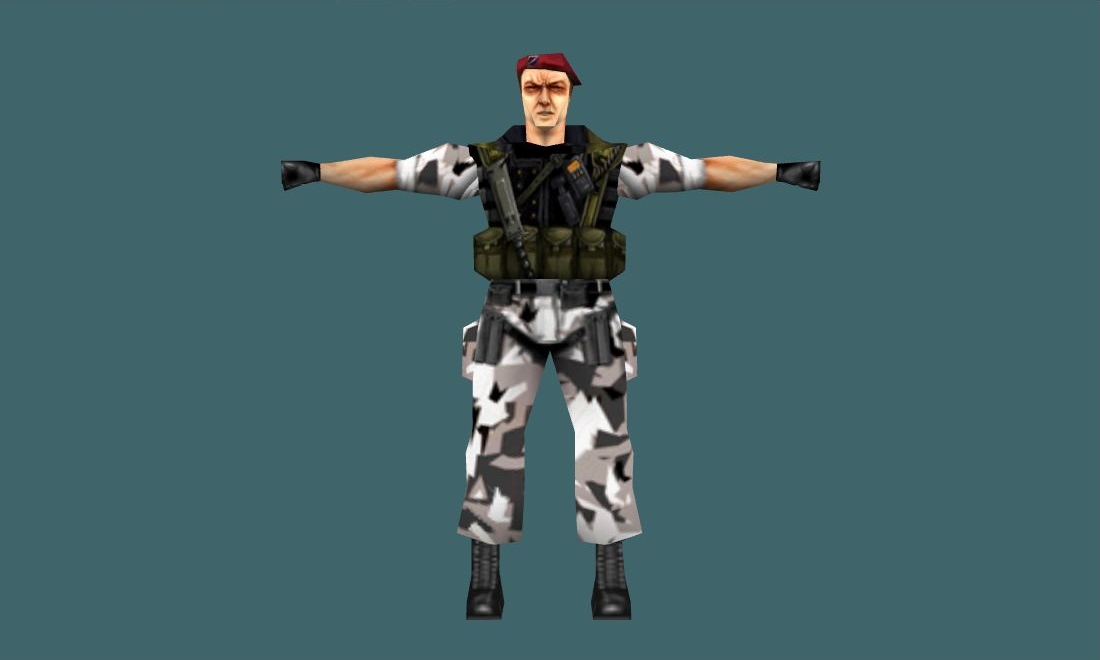 HECU Original from HL1 — urban — Human Model - front - GoldSrc Studio preview