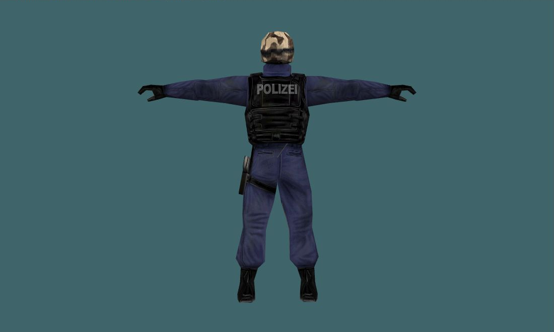 Original CS Player Models — gsg9 — Human Model - back - GoldSrc Studio preview