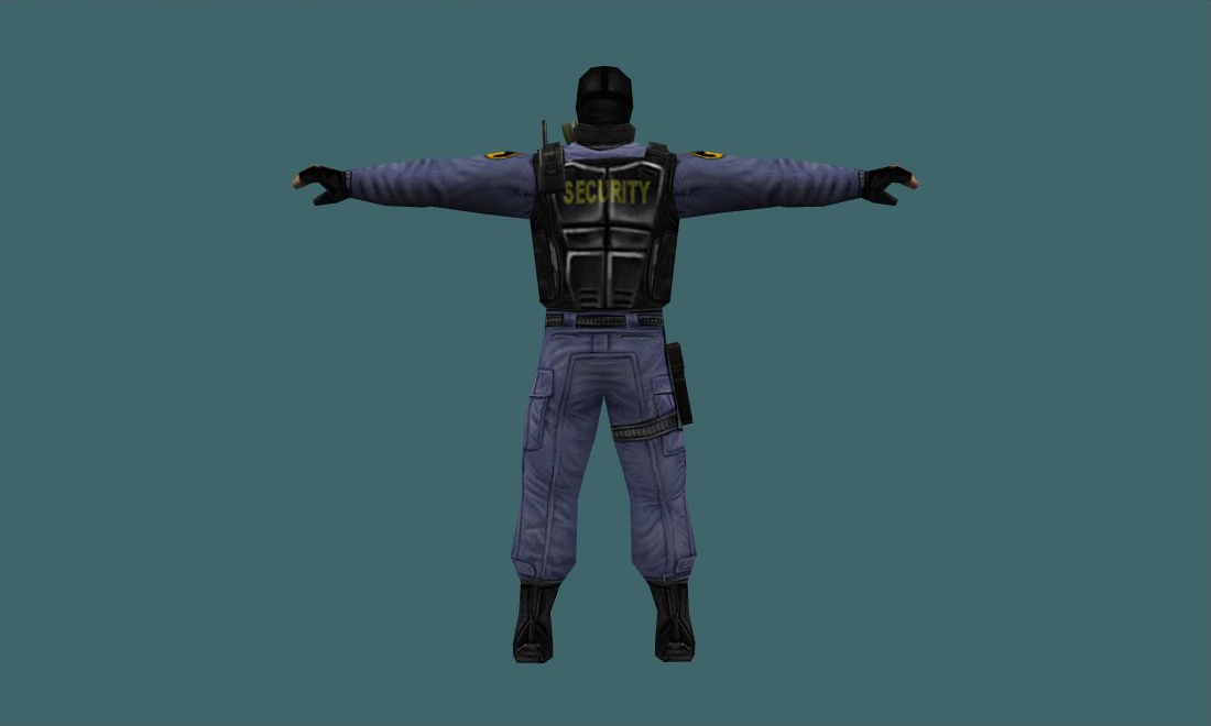 SAS (Black Mesa) - Human Model - back - GoldSrc Studio preview