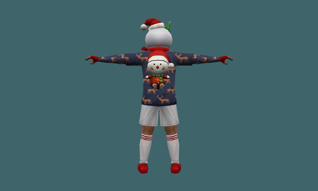Boss Xmas - Human Model - back - GoldSrc Studio preview