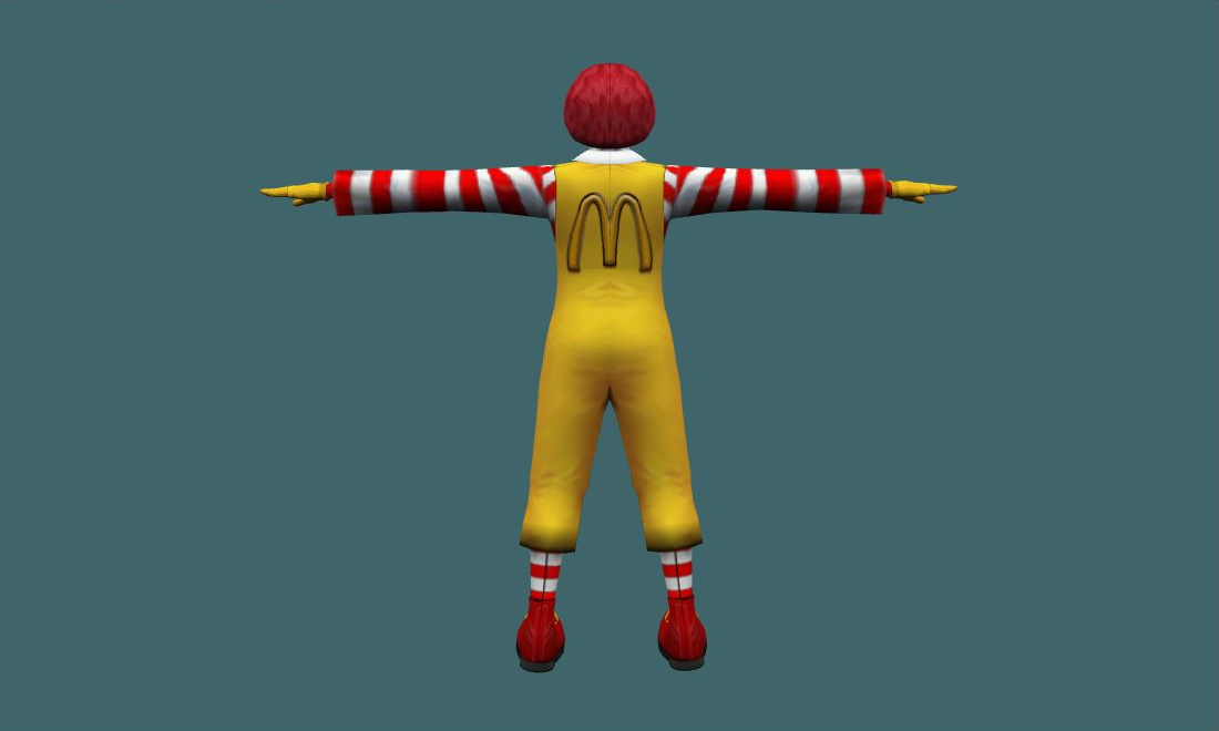 McDonald - Human Model - back - GoldSrc Studio preview