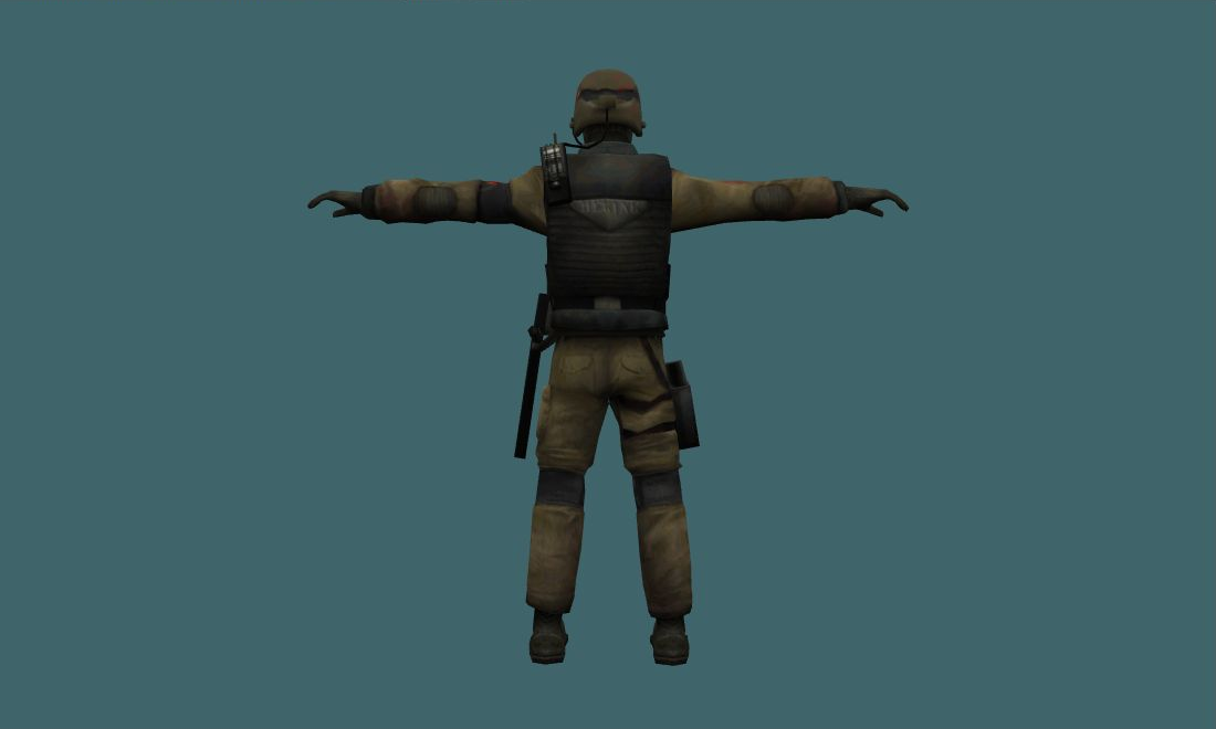 Hellsing GSG9 - Human Model - back - GoldSrc Studio preview