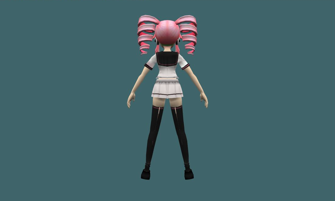kasanetetoschool - Human Model - back - GoldSrc Studio preview
