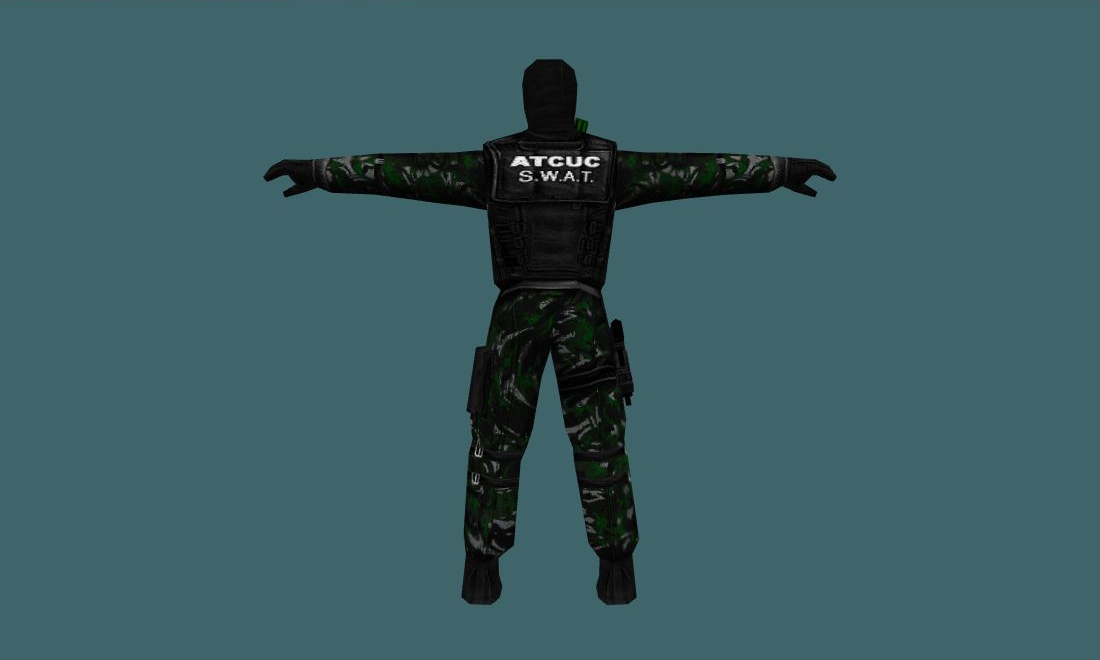 SAS (Green Camo) - Human Model - back - GoldSrc Studio preview