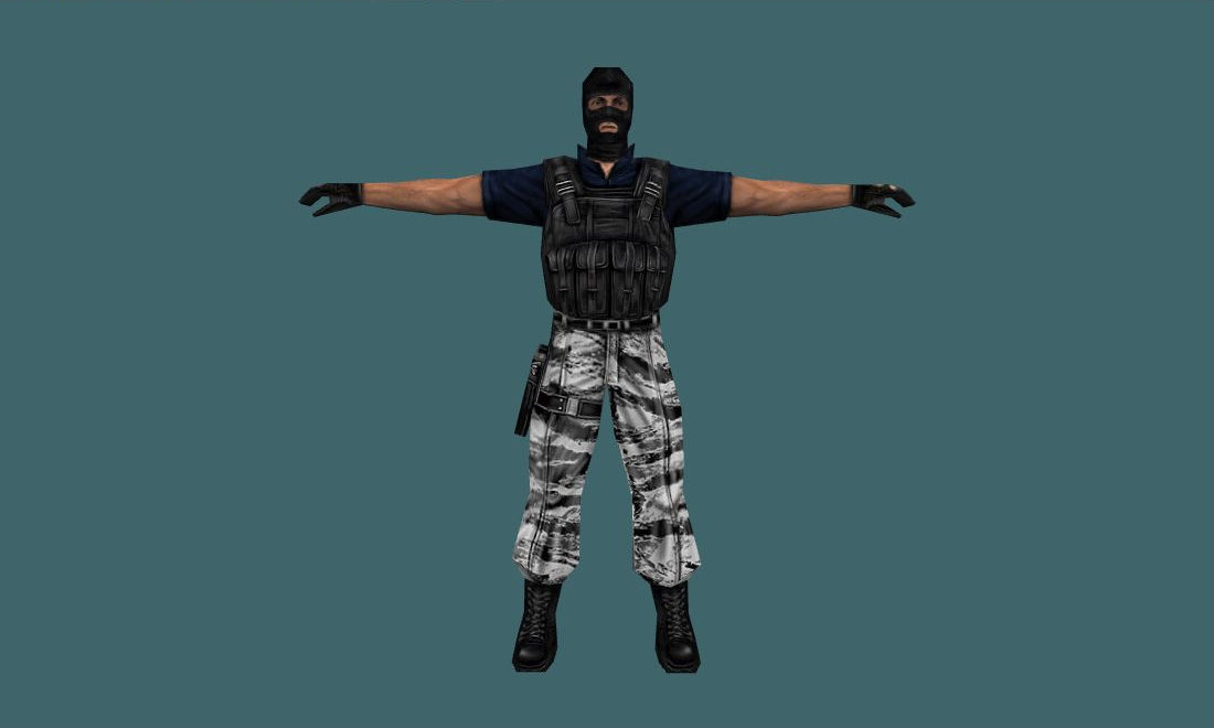 Original CS Player Models — terror — Human Model - front - GoldSrc Studio preview