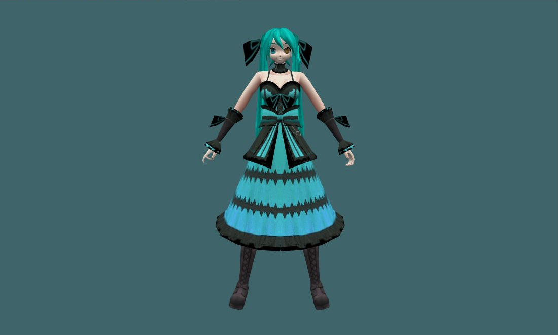 Miku (Kurumi Clothes) - Human Model - front - GoldSrc Studio preview