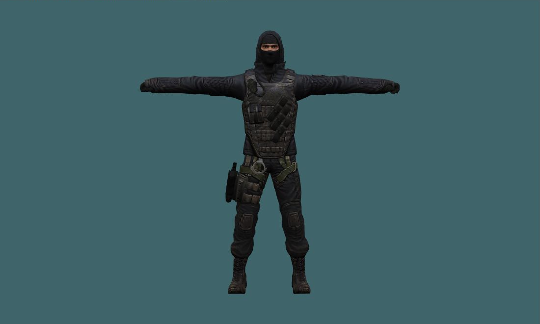 SAS (Remake) - Human Model - front - GoldSrc Studio preview