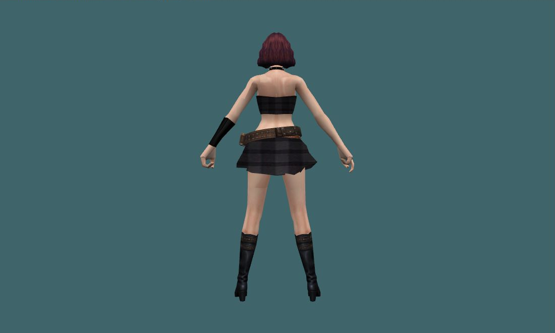 girl1 - Human Model - back - GoldSrc Studio preview