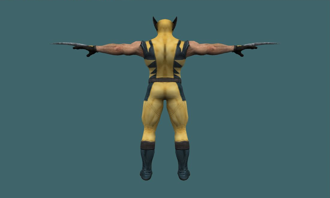 wolverine - Human Model - back - GoldSrc Studio preview