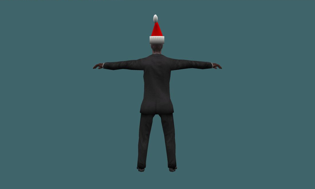 Nigga (Xmas) - Human Model - back - GoldSrc Studio preview