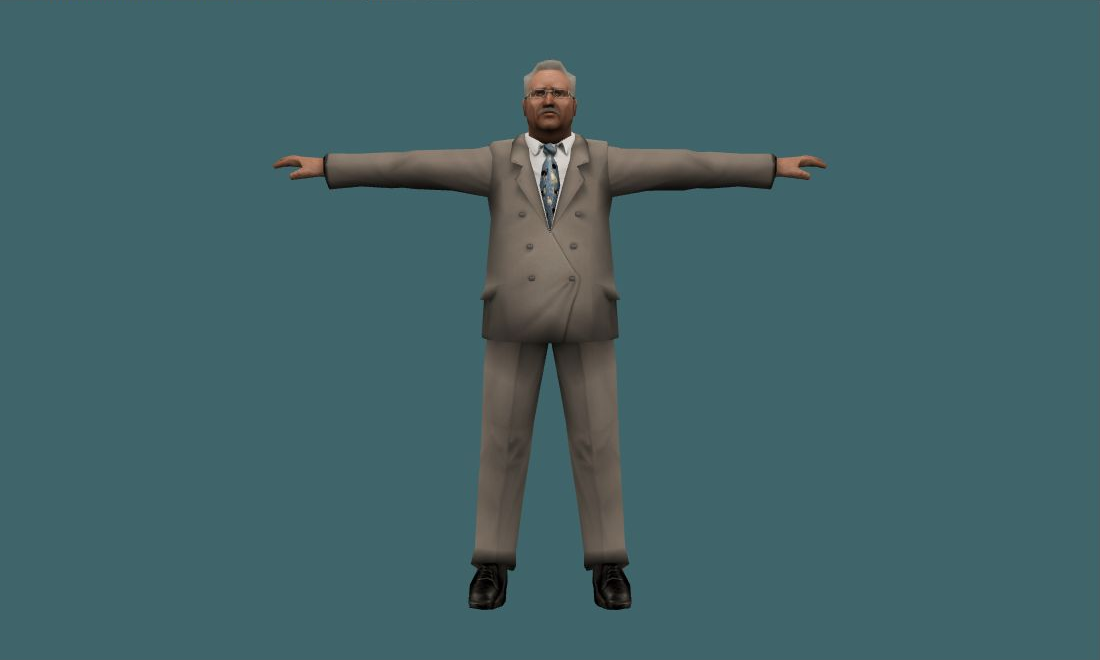 Businessman - Human Model - front - GoldSrc Studio preview