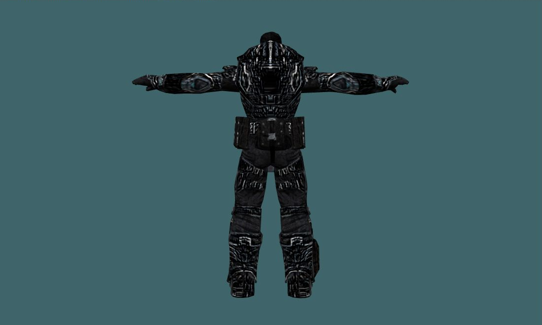 Marcus Fenix (Dark) - Human Model - back - GoldSrc Studio preview