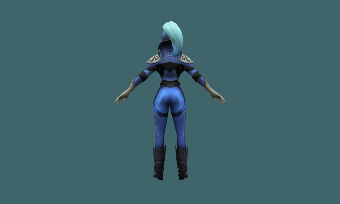 Luna - Human Model - back - GoldSrc Studio preview