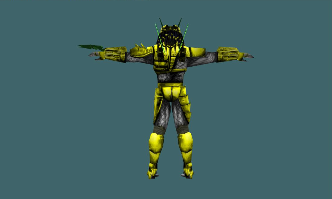 Predator (Yellow) - Human Model - back - GoldSrc Studio preview