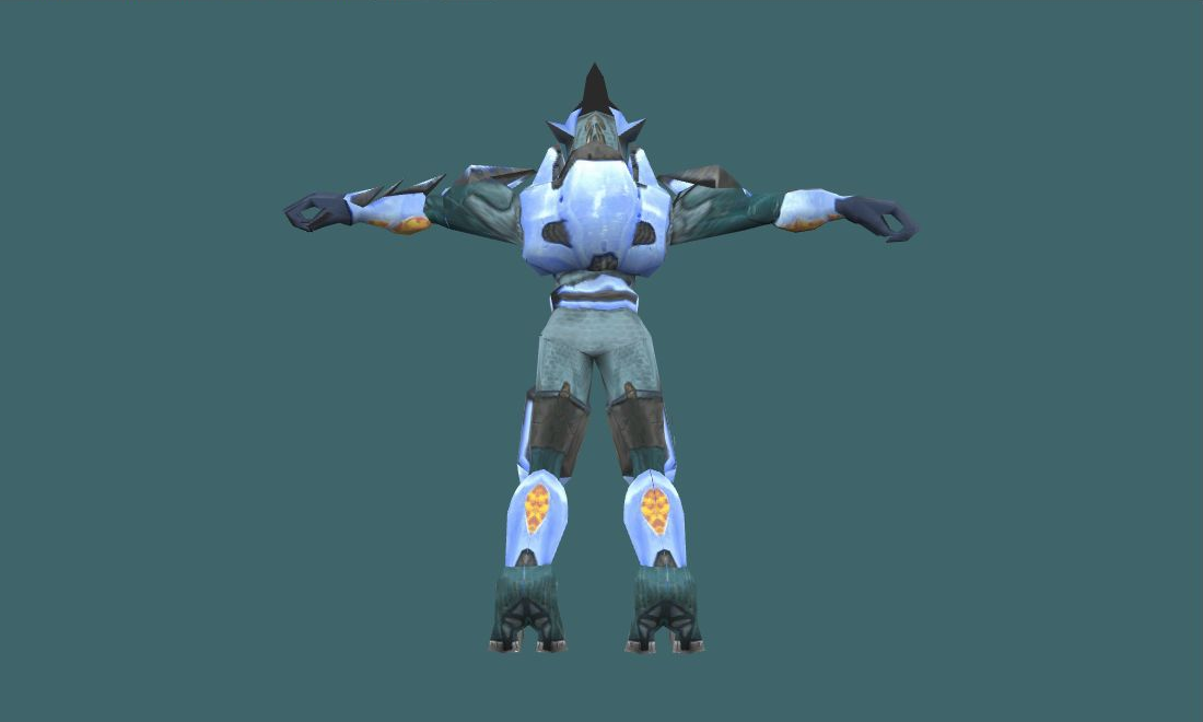 Halo player model — arctic — Human Model - back - GoldSrc Studio preview