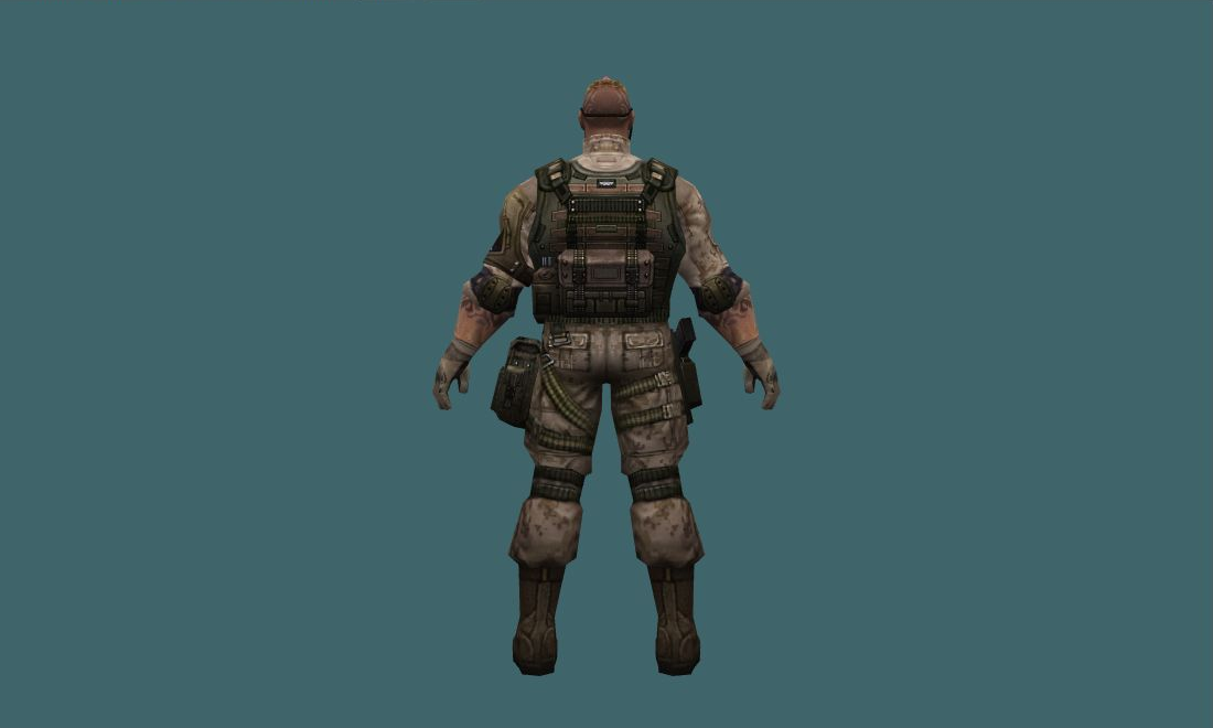 Walter - Human Model - back - GoldSrc Studio preview