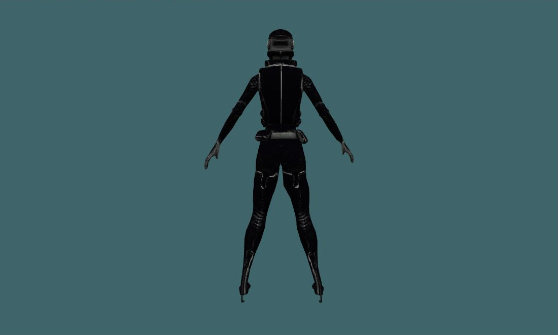 Combine Assasin (Dark) - Human Model - back - GoldSrc Studio preview