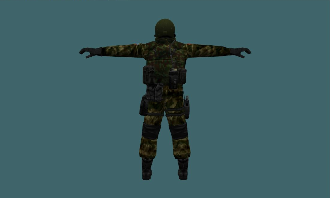 Alfa Antiterror - Human Model - back - GoldSrc Studio preview