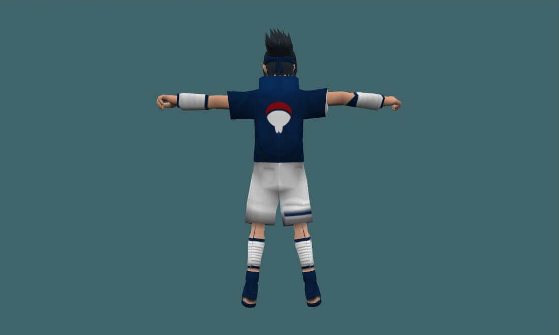 Uchiha Sasuke - Human Model - back - GoldSrc Studio preview