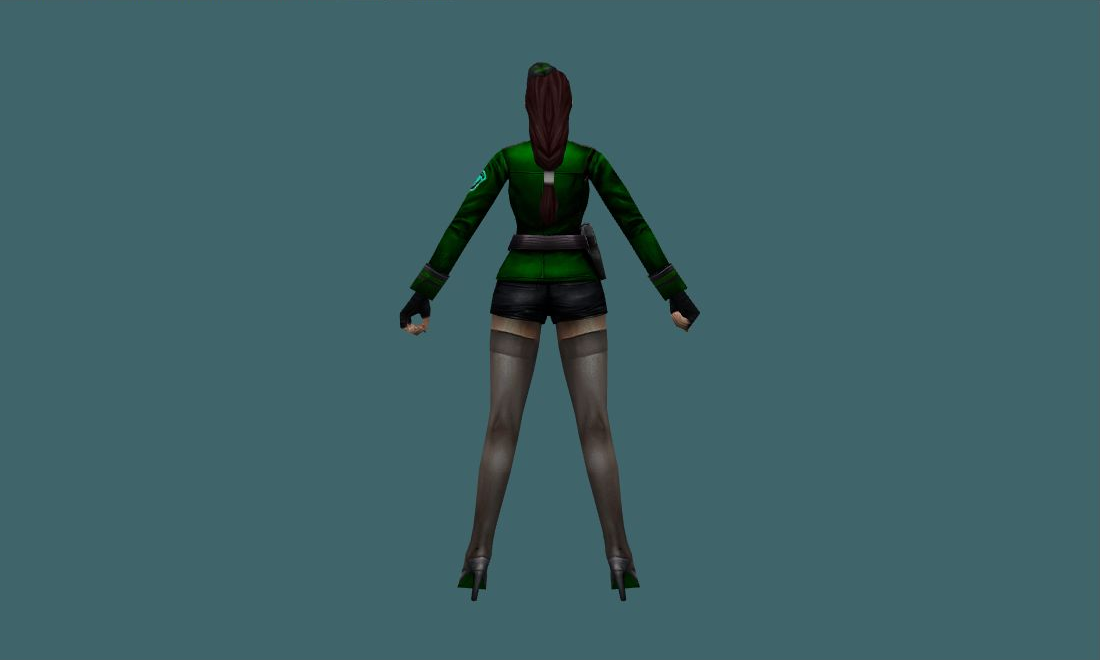 Sergeant (Green) - Human Model - back - GoldSrc Studio preview