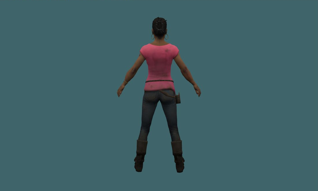Rochelle - Human Model - back - GoldSrc Studio preview